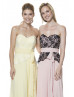 Slim Sweetheart Neck Chiffon Bridesmaid Dress With Sash